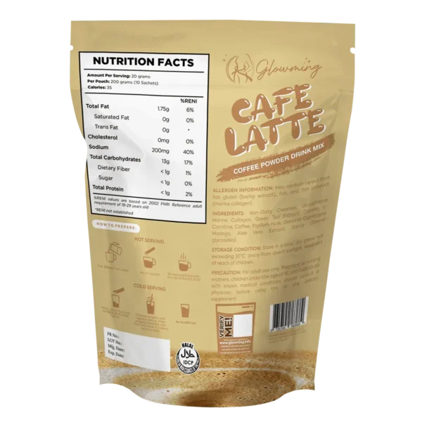 Glowming Café Latte Coffee Powder Drink