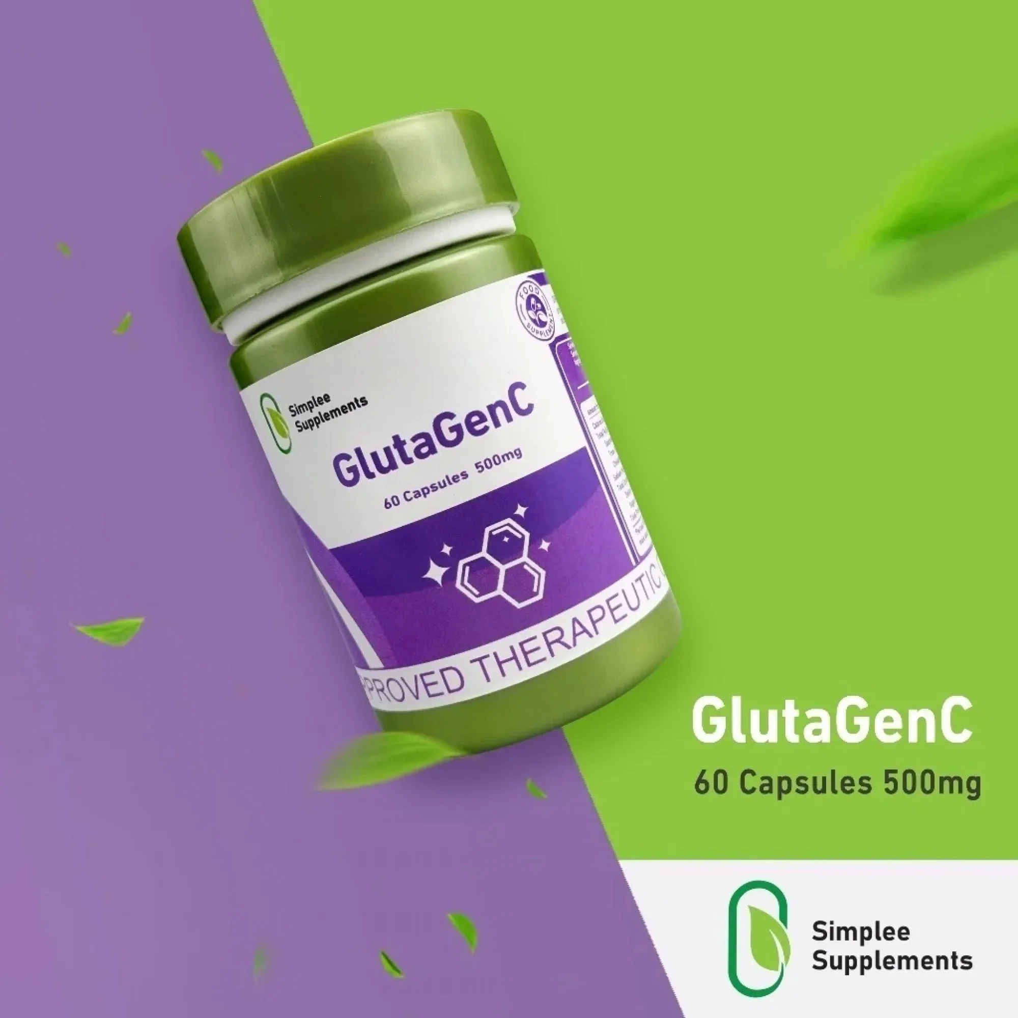 Simplee Supplements GlutaGenC – 500mg Skin Brightening & Antioxidant Simplee Supplements GlutaGenC – 500mg Skin Brightening & Antioxidant