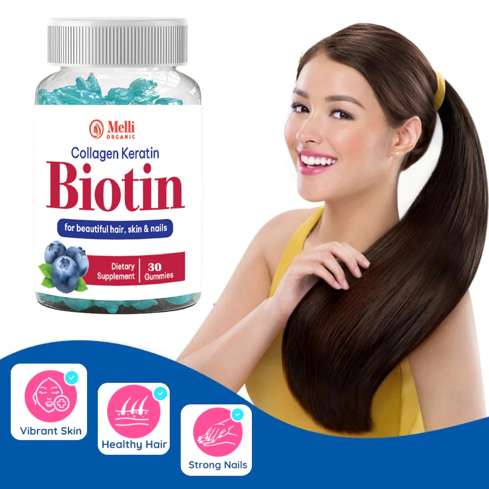 Melli Organic Collagen Keratin Biotin Gummies Melli Organic Collagen Keratin Biotin Gummies