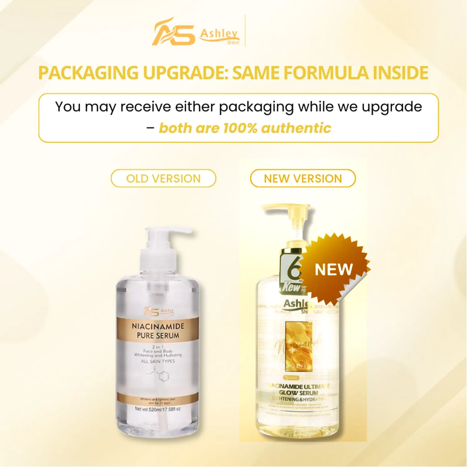 Ashley Shine Niacinamide Ultimate Glow Serum 2 in 1 Ashley Shine Niacinamide Ultimate Glow Serum 2 in 1