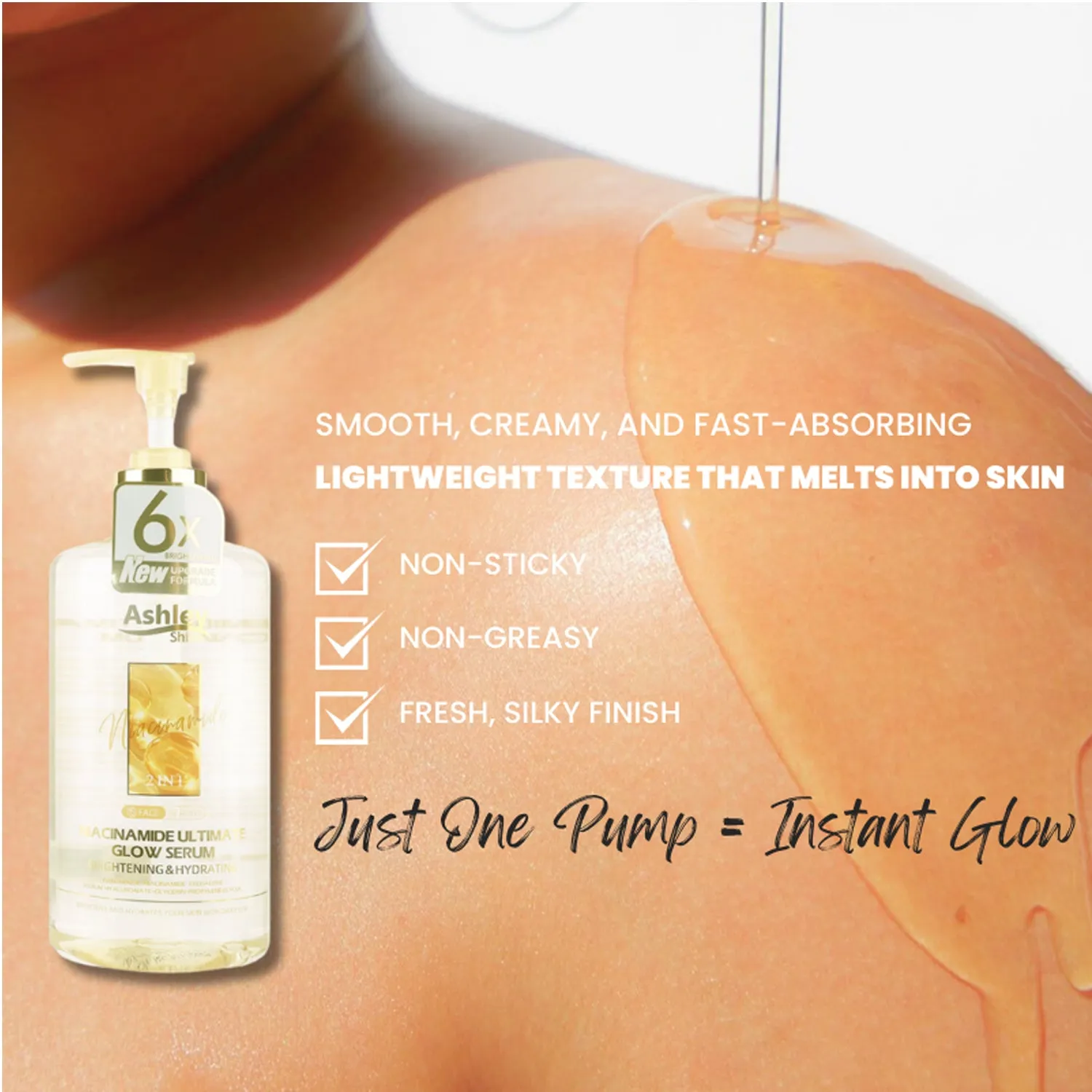 Ashley Shine Niacinamide Ultimate Glow Serum 2 in 1 Ashley Shine Niacinamide Ultimate Glow Serum 2 in 1