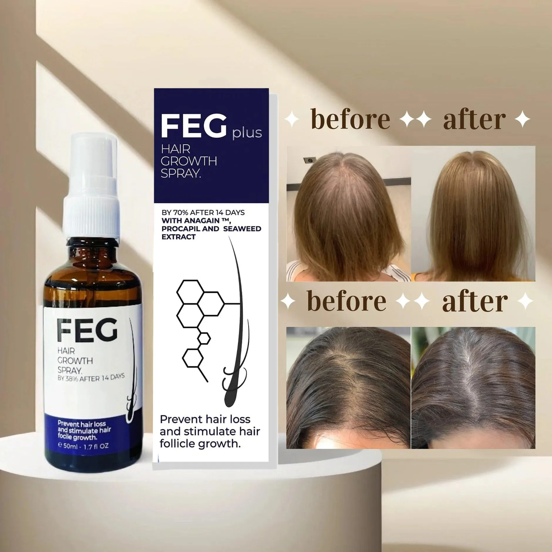 FEG Plus Hair Growth Spray – 50ml FEG Plus Hair Growth Spray – 50ml