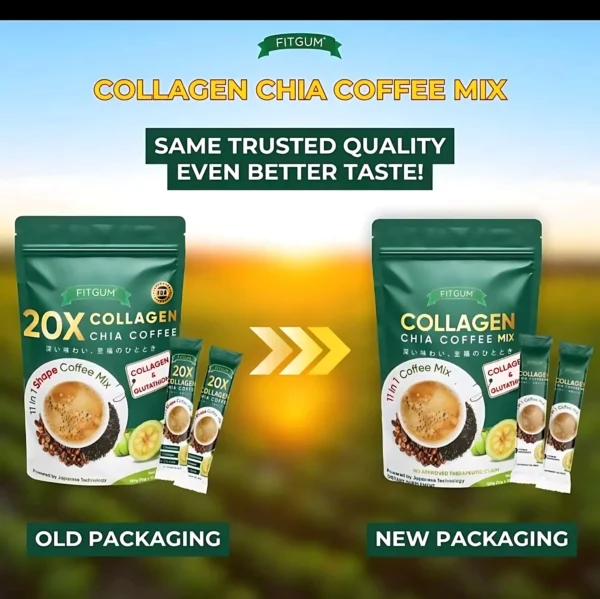 Fitgum Collagen Chia 11 in 1 Shape Coffee