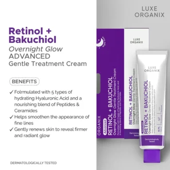 Luxe Organix Retinol + Bakuchiol Overnight Glow