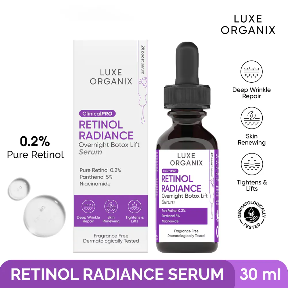 Luxe Organix Retinol Radiance Overnight Botox Lift Serum Luxe Organix Retinol Radiance Overnight Botox Lift Serum