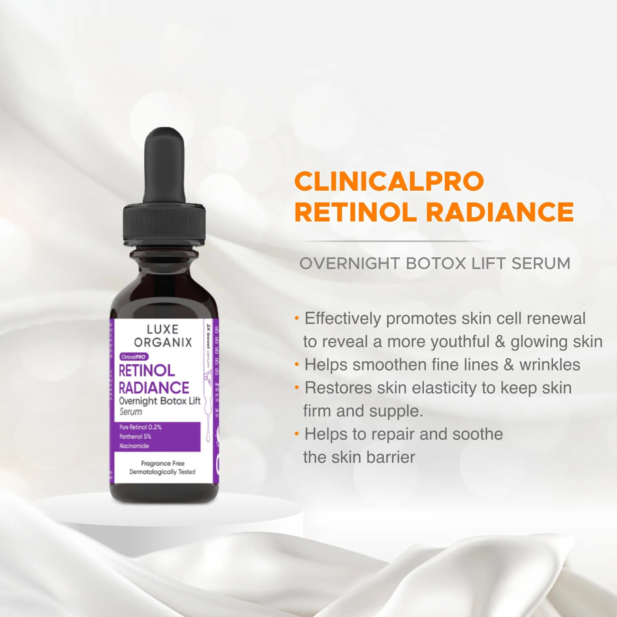 Luxe Organix Retinol Radiance Overnight Botox Lift Serum Luxe Organix Retinol Radiance Overnight Botox Lift Serum