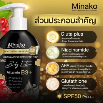 Minako Niacinamide Glutathione Plus 10% Body Lotion
