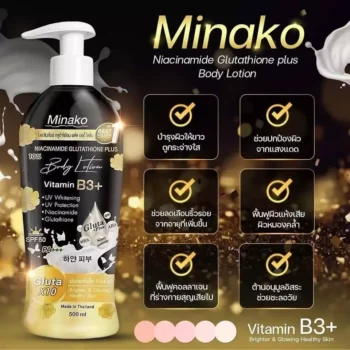 Minako Niacinamide Glutathione Plus 10% Body Lotion