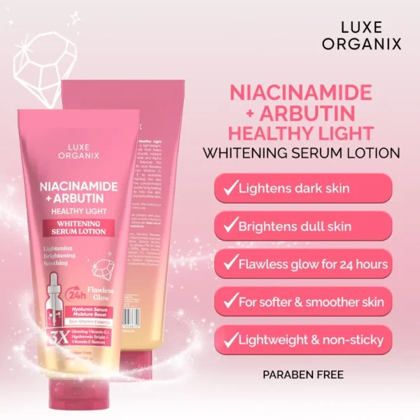 Luxe Organix Niacinamide + Arbutin Healthy Light Whitening Serum