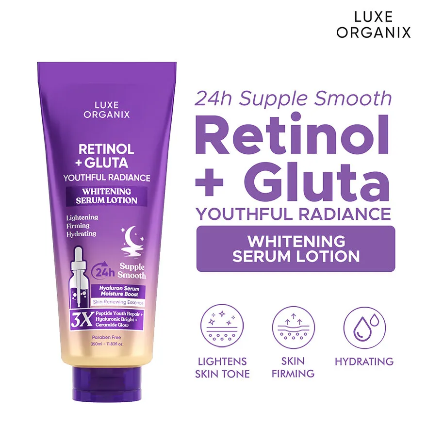 Retinol + Gluta Youthful Radiance Whitening Serum Lotion Retinol + Gluta Youthful Radiance Whitening Serum Lotion