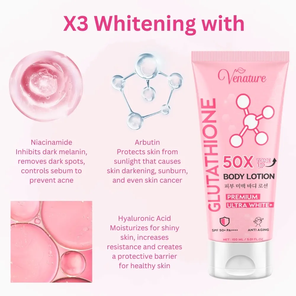 Venature Glutathione 50x Tone Up Body Lotion Venature Glutathione 50x Tone Up Body Lotion