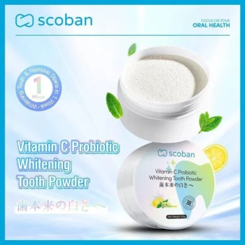 Scoban Vitamin C Probiotic Whitening Tooth Powder