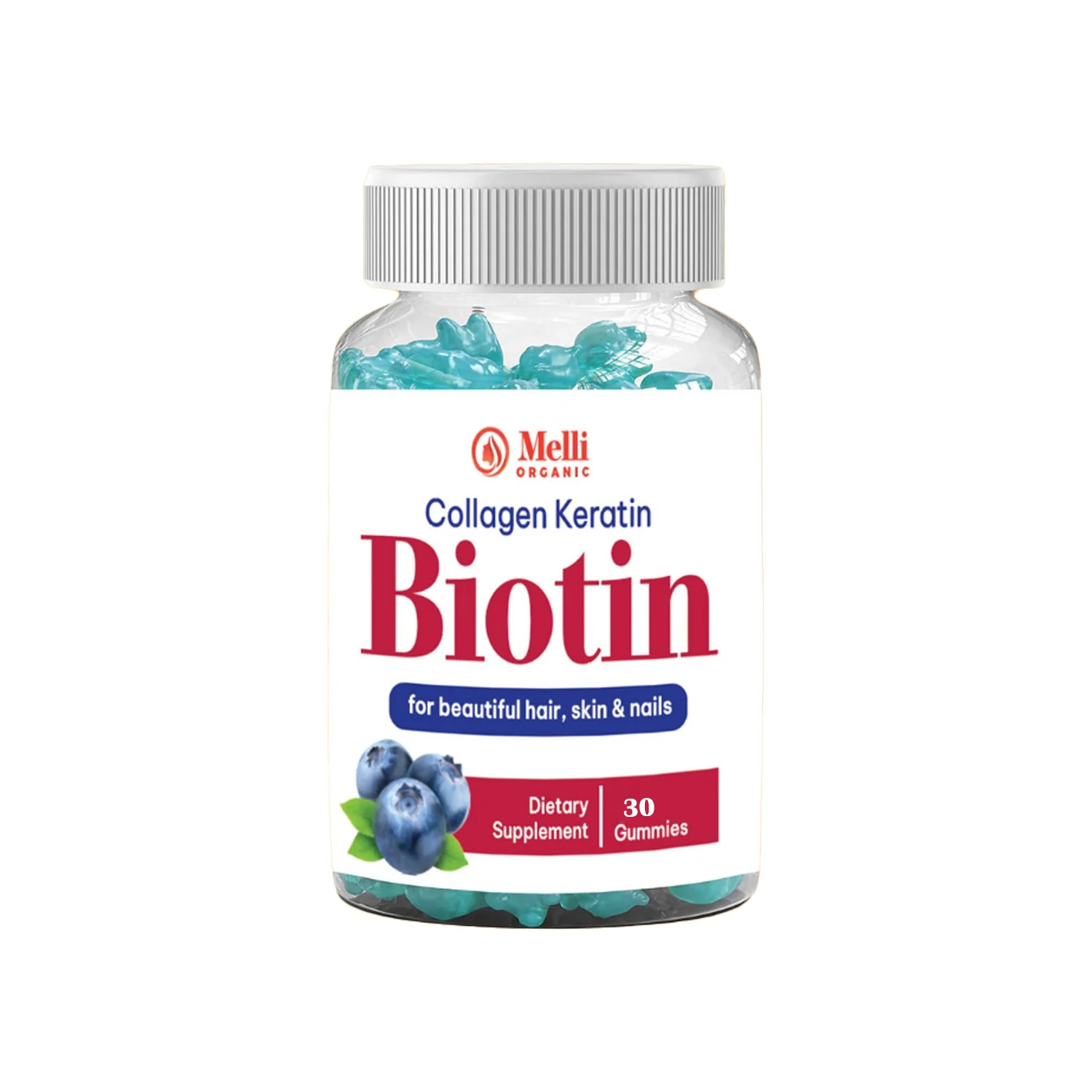 Melli Organic Collagen Keratin Biotin Gummies Melli Organic Collagen Keratin Biotin Gummies