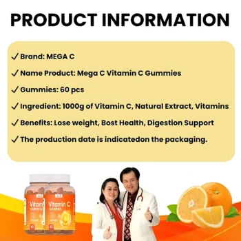 Mega C Vitamin C Gummies – Adult Immune Support Supplement