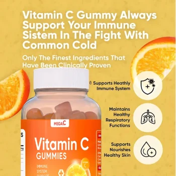 Mega C Vitamin C Gummies – Adult Immune Support Supplement