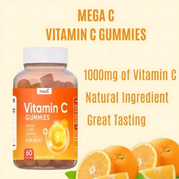 Mega C Vitamin C Gummies – Adult Immune Support Supplement