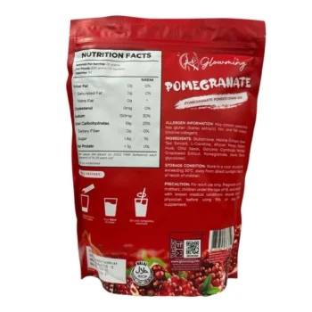 Glowming Pomegranate With Glutathione & Collagen Powder Drink Mix