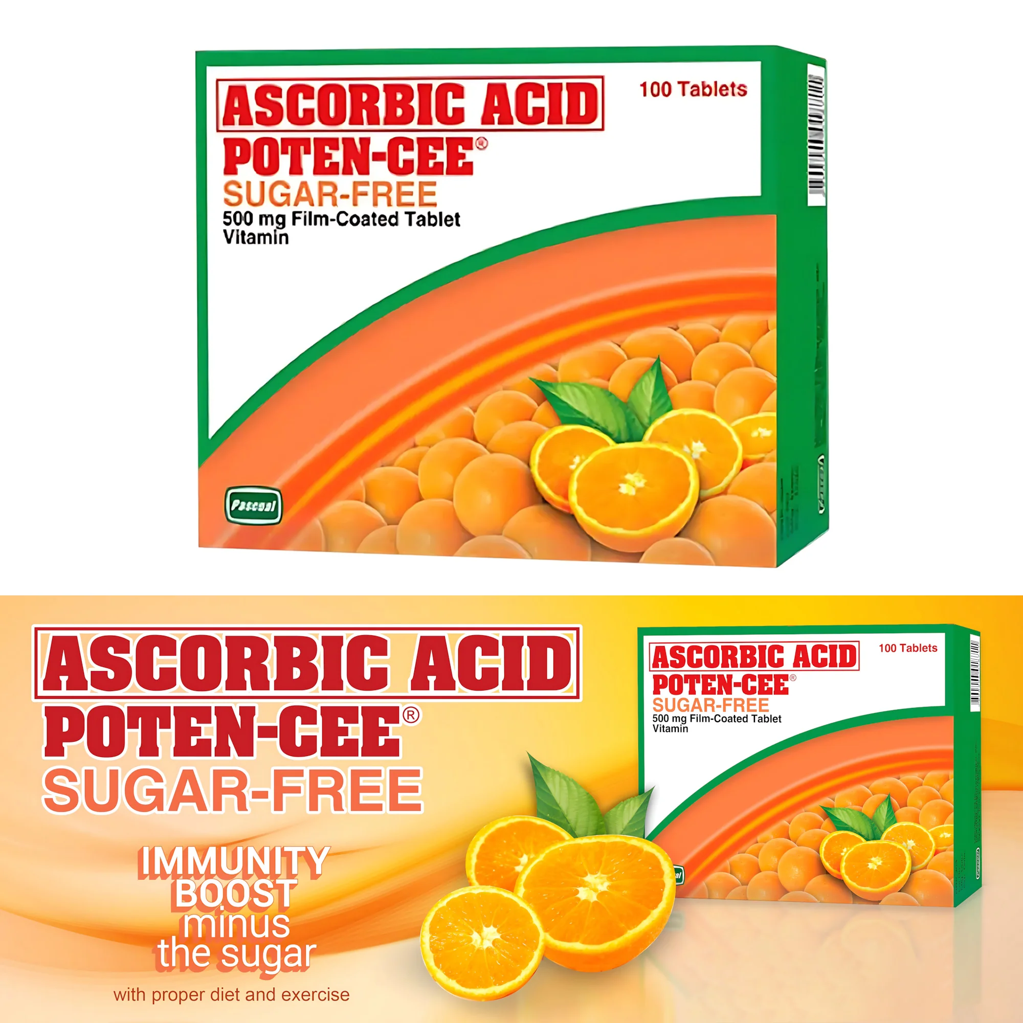 Ascorbic Acid Poten-Cee Sugar-Free 500mg Ascorbic Acid Poten-Cee Sugar-Free 500mg