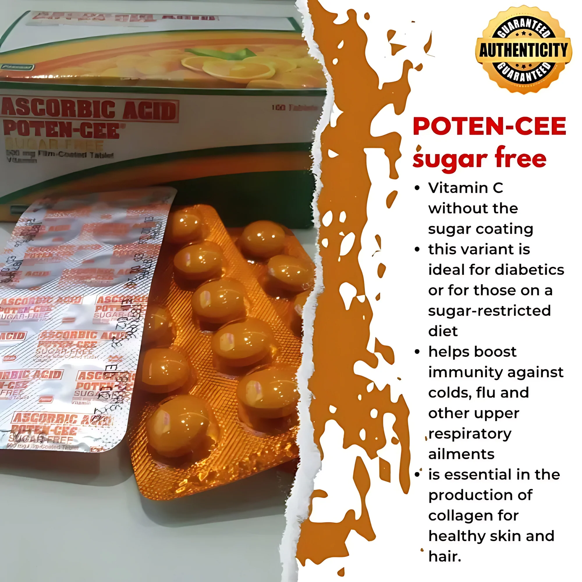 Ascorbic Acid Poten-Cee Sugar-Free 500mg Ascorbic Acid Poten-Cee Sugar-Free 500mg