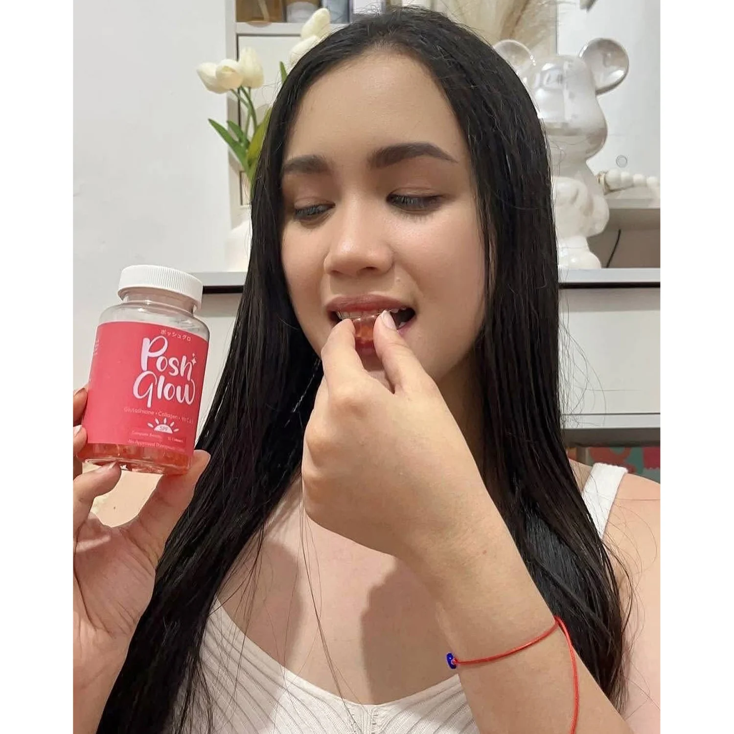 Posh Glow All-In-One Beauty Gummy – Lychee Flavor Posh Glow All-In-One Beauty Gummy – Lychee Flavor