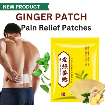 FAREJIANGTIE Pain Relief Ginger Patches – 100pcs | Natural Heating Herbal Patch for Body Pain - Image 2
