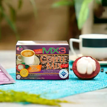 MX3 Coffee Mix with Mangosteen Exocarp – 10 Sachets x 10g (100g Box) - Image 2