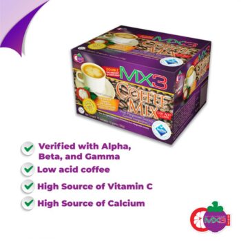 MX3 Coffee Mix with Mangosteen Exocarp – 10 Sachets x 10g (100g Box) - Image 4