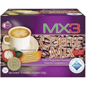 MX3 Coffee Mix with Mangosteen Exocarp – 10 Sachets x 10g (100g Box) - Image 3
