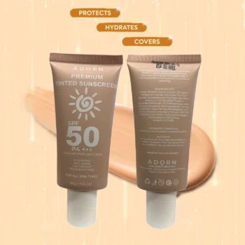 Adorn Premium Tinted Sunscreen SPF 50 PA+++ – 50g - Image 2