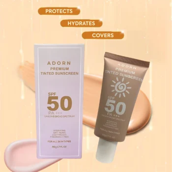 Adorn Premium Tinted Sunscreen SPF 50 PA+++ – 50g - Image 8