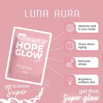 Luna Aura Hope Glow Advanced Glutathione Super Mini – 700mg (14 Capsules) - Image 7