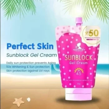 Perfect Skin Sunblock Gel Cream SPF 45 (50g) - Image 4