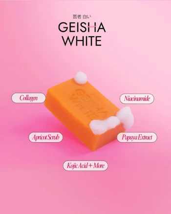 Geisha White Soap X3 – Classic Pink | Triple Whitening & Brightening Beauty Bar - Image 5