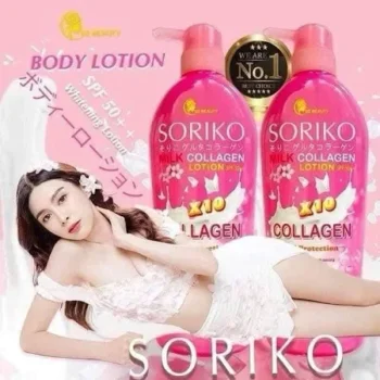 Soriko Milk Collagen Body Lotion with SPF 50 PA+++ (500ml) - Image 3