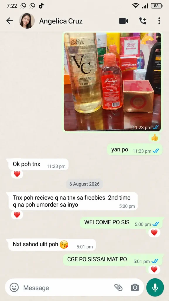 Customer message
